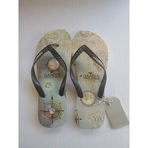 Gandys Orphans For Orphans The World At Your Feet Flip Flops Size 12/13 US